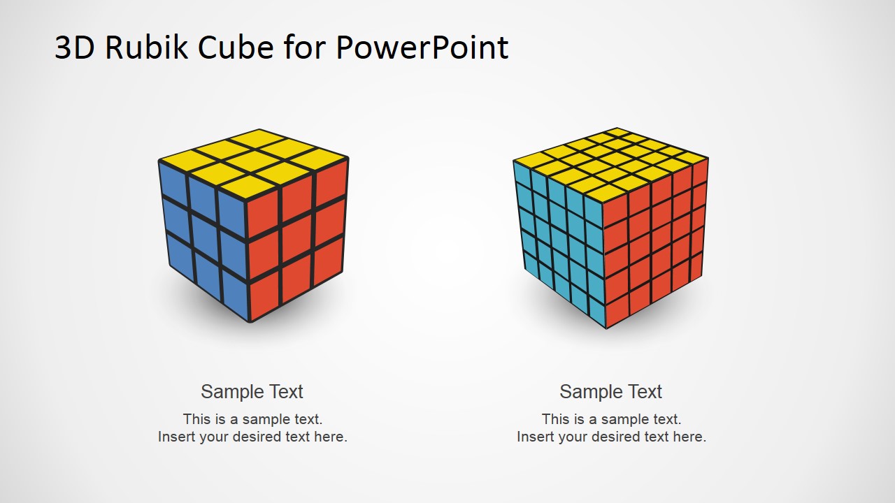 PowerPoint Different Complexity Rubik's Cubes