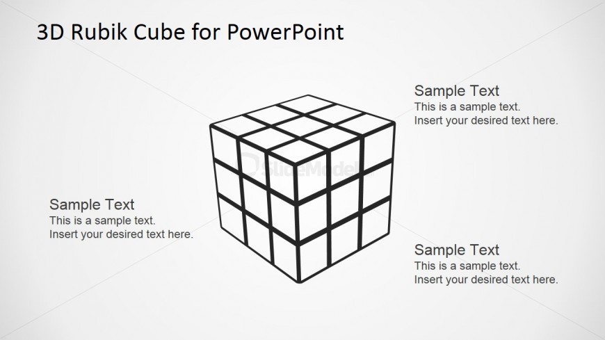 Rubik's Cube Outline for PowerPoint