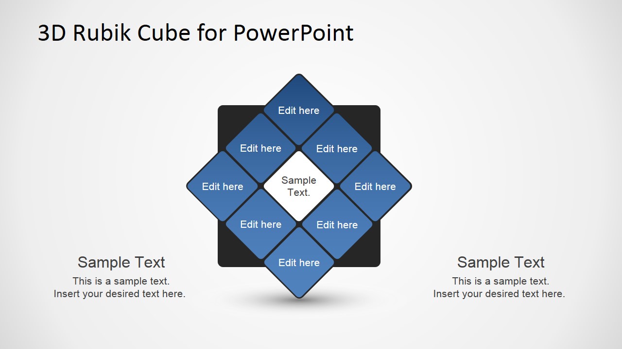 PowerPoint Design of Rubik's Cube Face Rotating