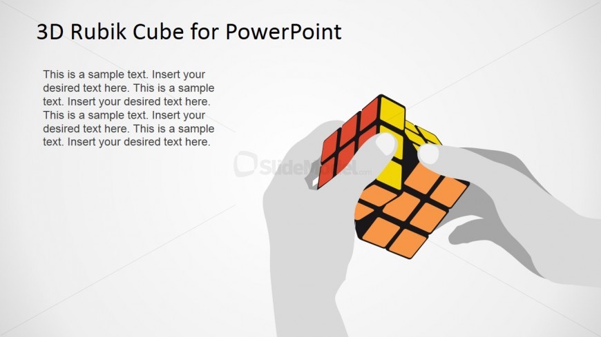 User Solving Magic Cube Puzzle for PowerPoint