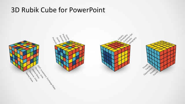 Unique Business Template In 3D Rubik’s Cube PowerPoint Design