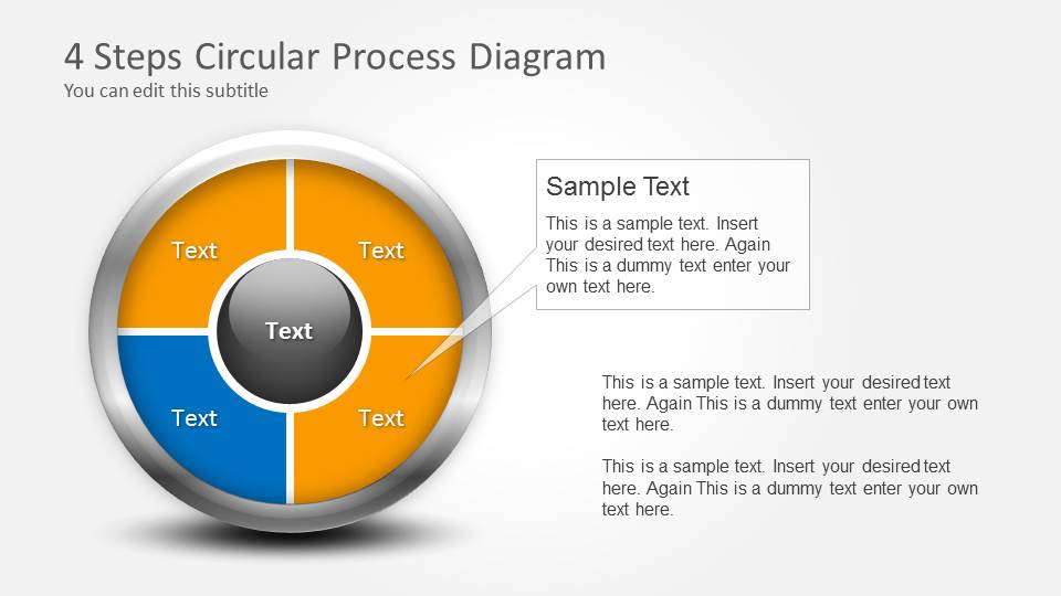 4 Steps Circular Diagram Design For PowerPoint - SlideModel