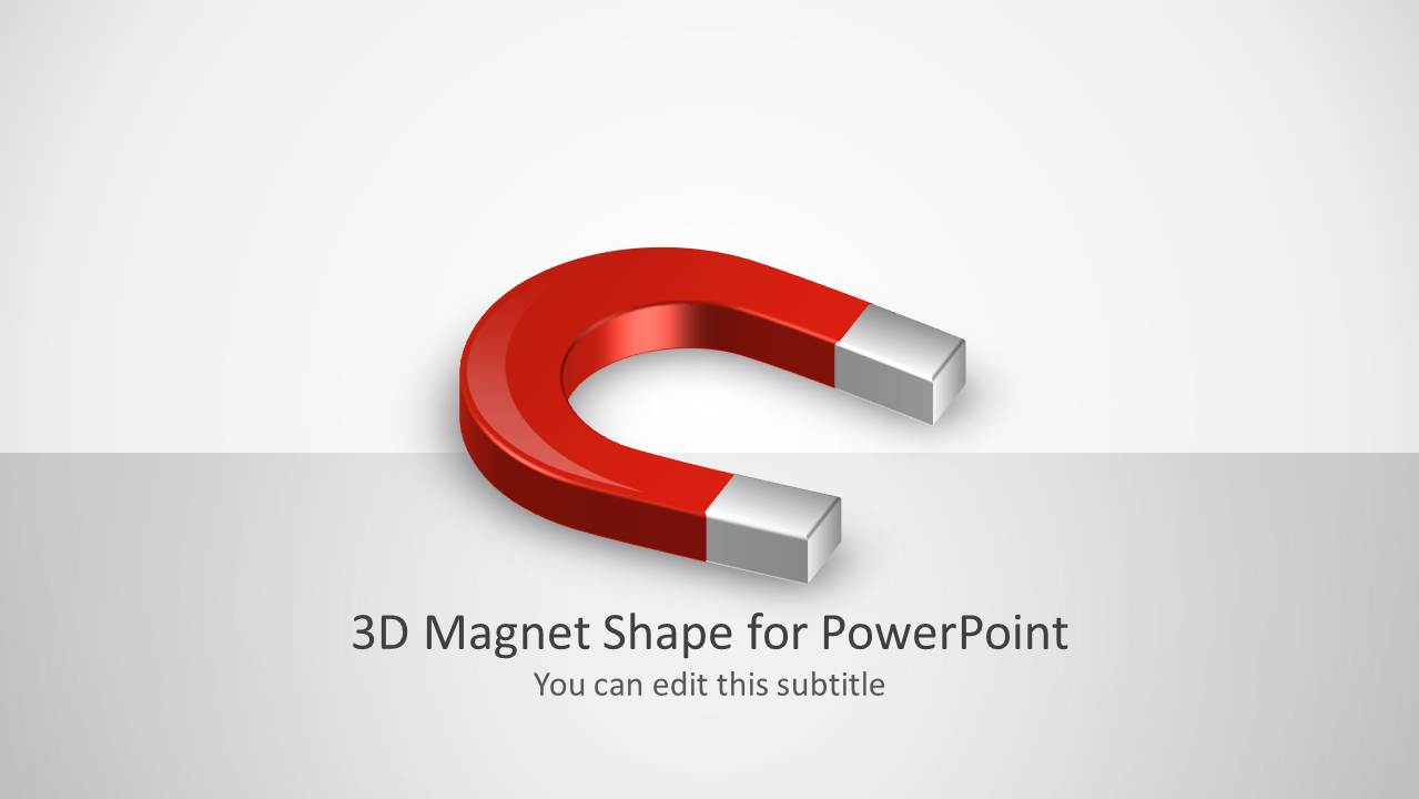 3D Magnet Clipart Shape for PowerPoint