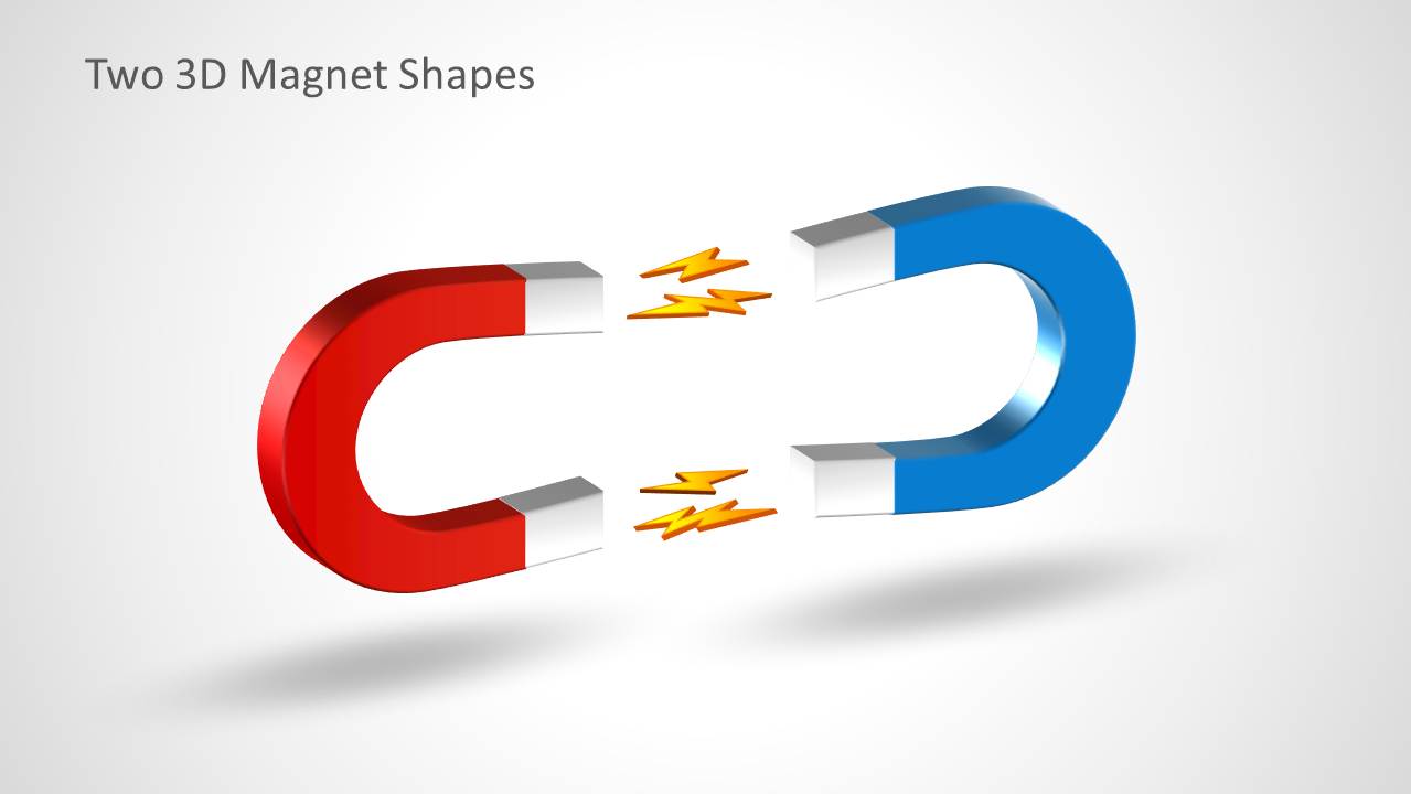 Opposing Magnets Clipart for PowerPoint
