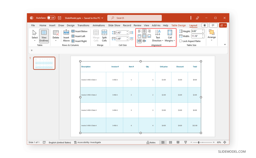 11 how to align powerpoint table SlideModel