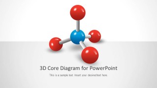 PowerPoint 3D Molecule Diagram With 4 Vertex