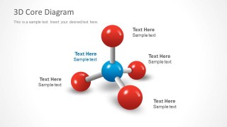 PowerPoint Molecule Diagram With Placeholders