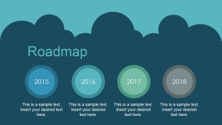 Animated PowerPoint Four Milestones Roadmap