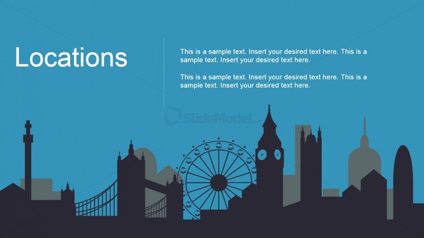 London City Locations Metaphor PowerPoint Slide