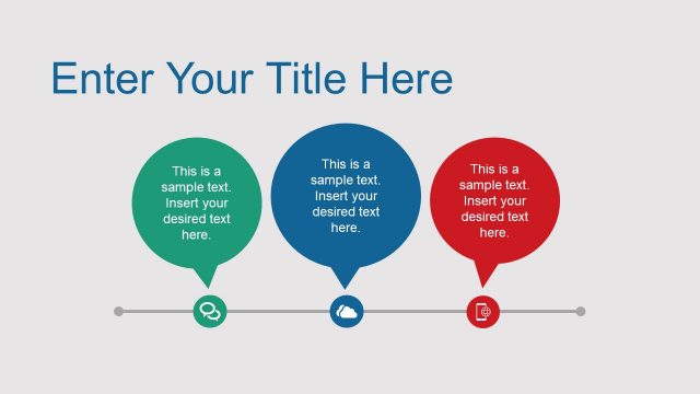 Horizontal Process Flow Timeline PPT