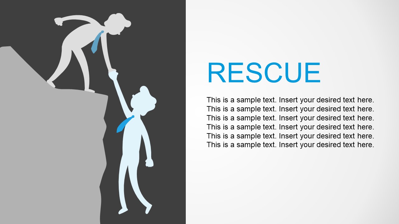 Hill Climb Rescue and Help Metaphor PPT