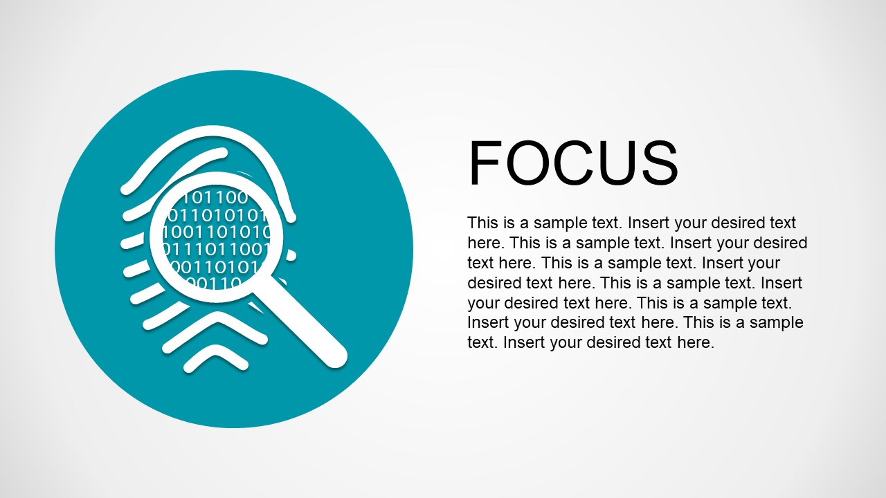 PPT Template Magnifying Glass Focus Problem Identification 
