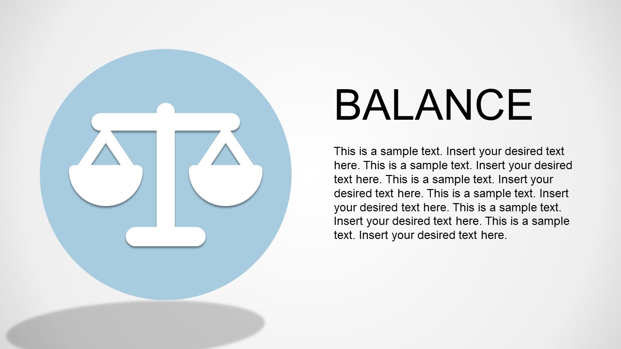 PPT Template Vector Image of Weight Scale of Balance