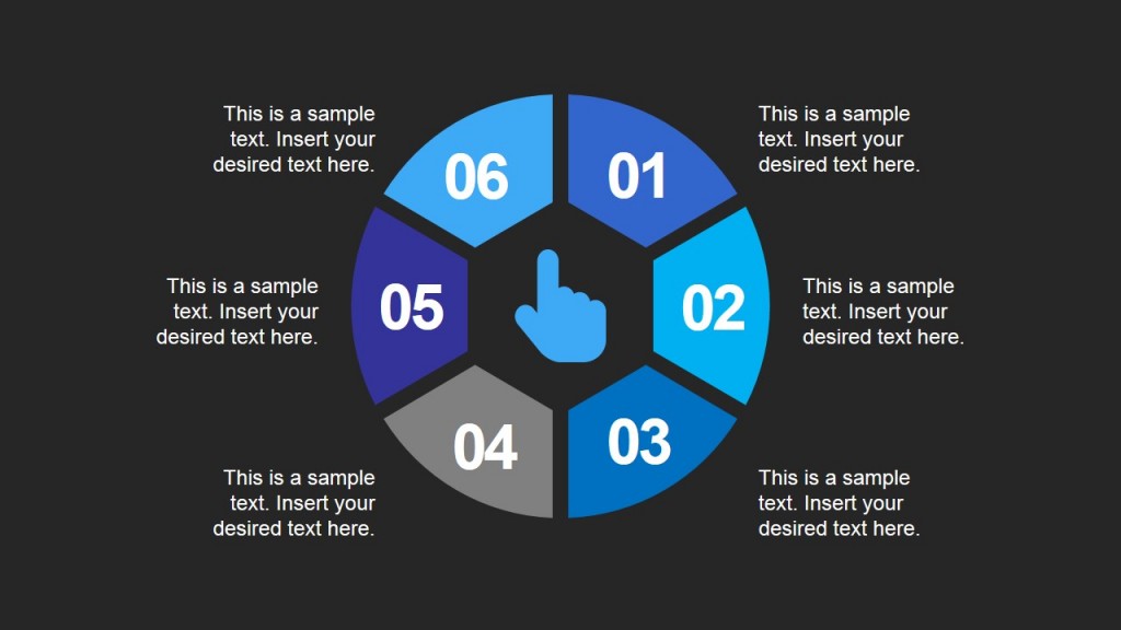6 Steps Circular Diagram Template PPT - SlideModel