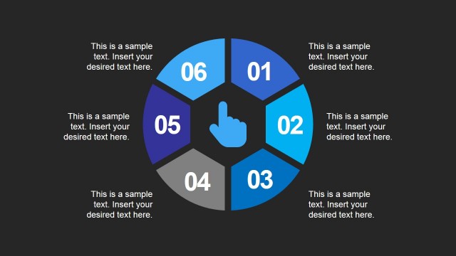 6 Steps Circular Diagram Template PPT