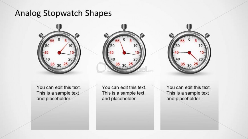PowerPoint Shape of Analog Stopwatch