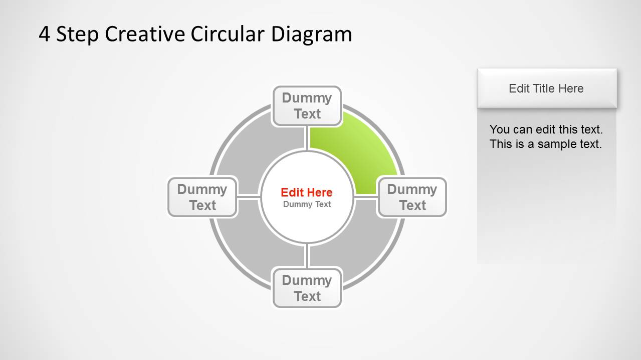 4 Step Creative Circular Diagram for PowerPoint - SlideModel