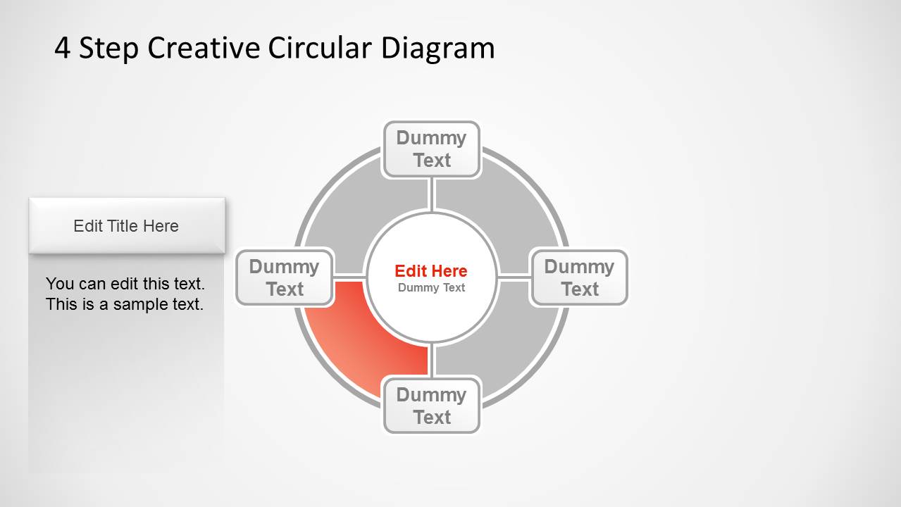 4 Step Creative Circular Diagram for PowerPoint - SlideModel