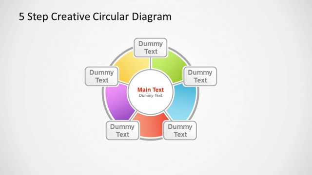5 Step Creative Circular Diagram for PowerPoint