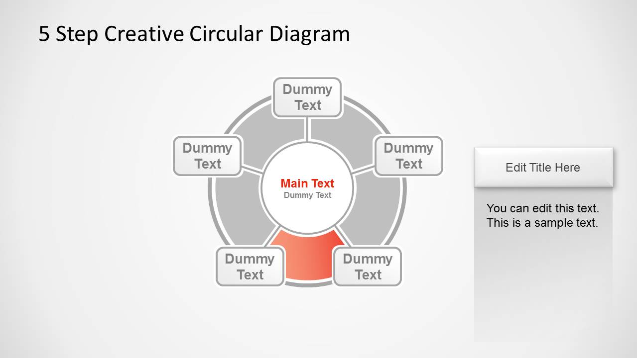 5 Step Creative Circular Diagram For PowerPoint - SlideModel