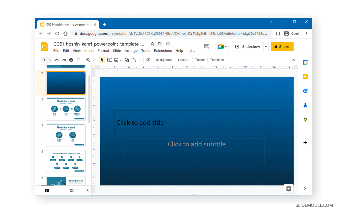 New applied Google Slides theme