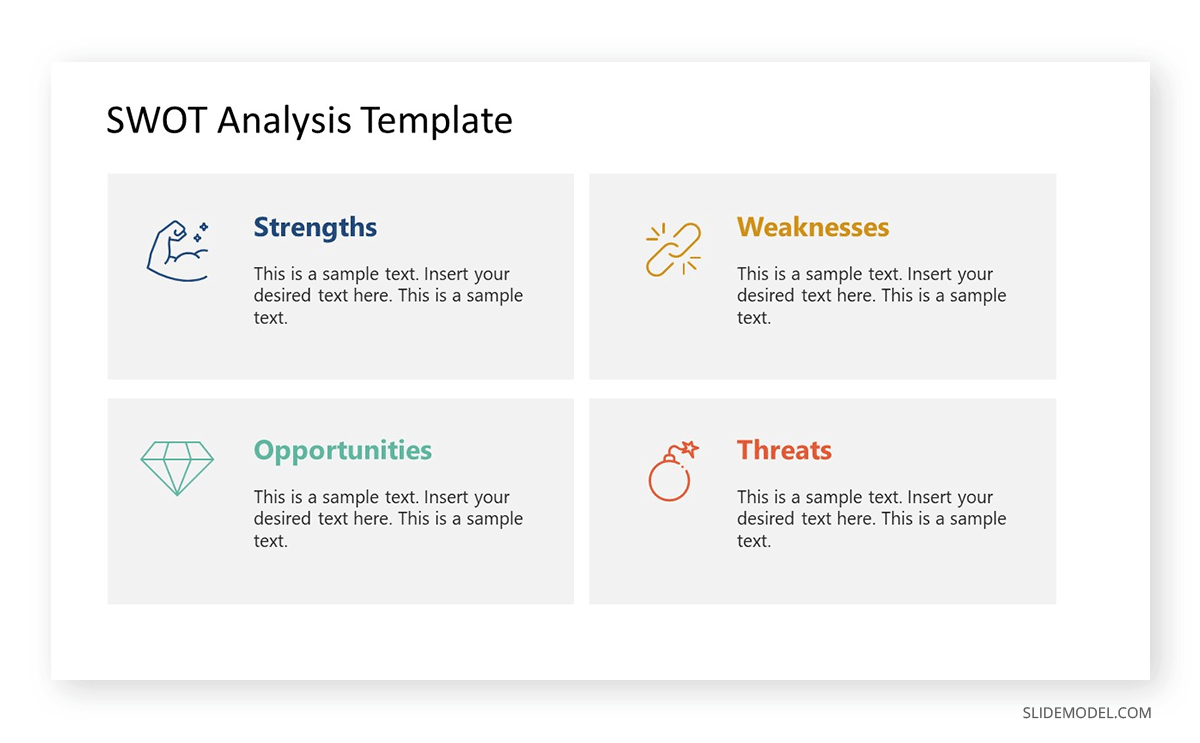 SWOT analysis template by SlideModel