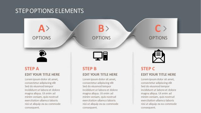 3 Steps Braid PowerPoint Diagram