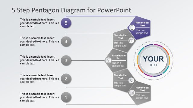 Concept Design of Pentagon Infographic Template