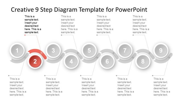 9 Steps Material Design Timeline PPT