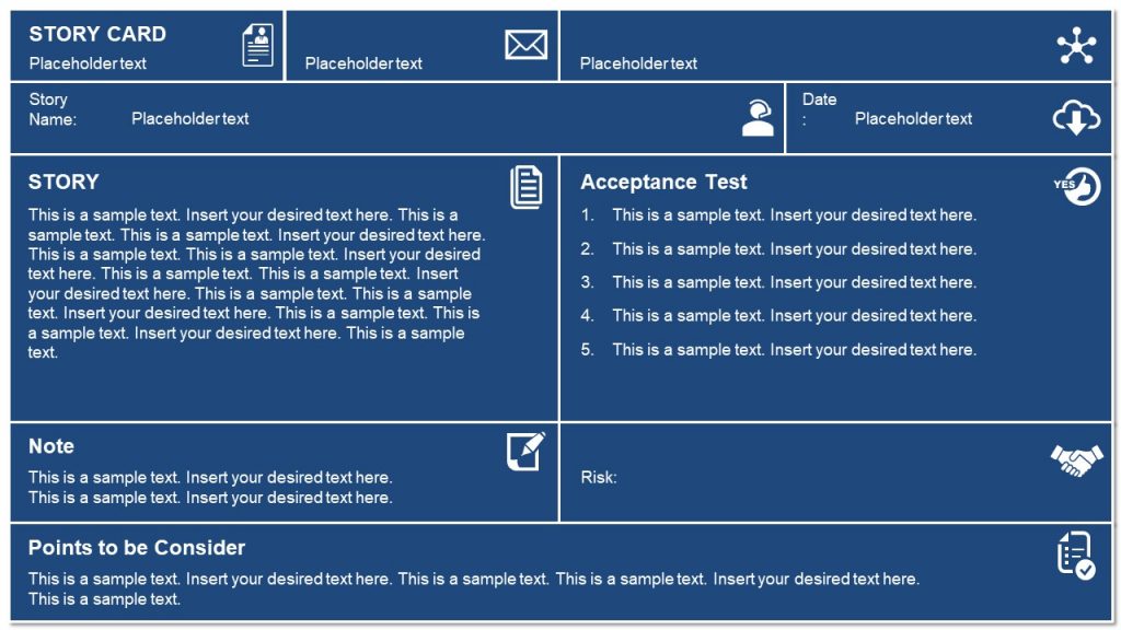 Story Card Layout Customer Requirements - SlideModel
