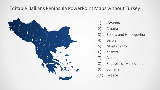 Balkans Peninsula PowerPoint Maps