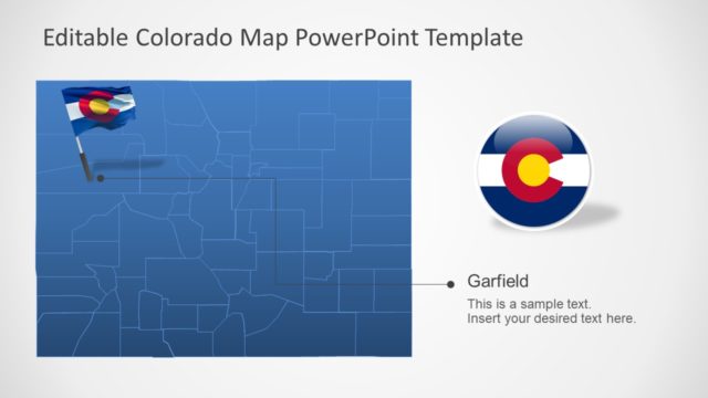 PowerPoint Editable Colorado Map