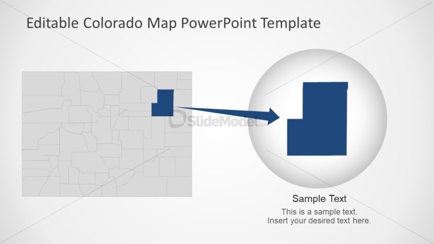 Editable Map Template of Colorado