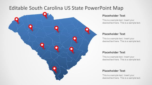 South Carolina US State PowerPoint Map