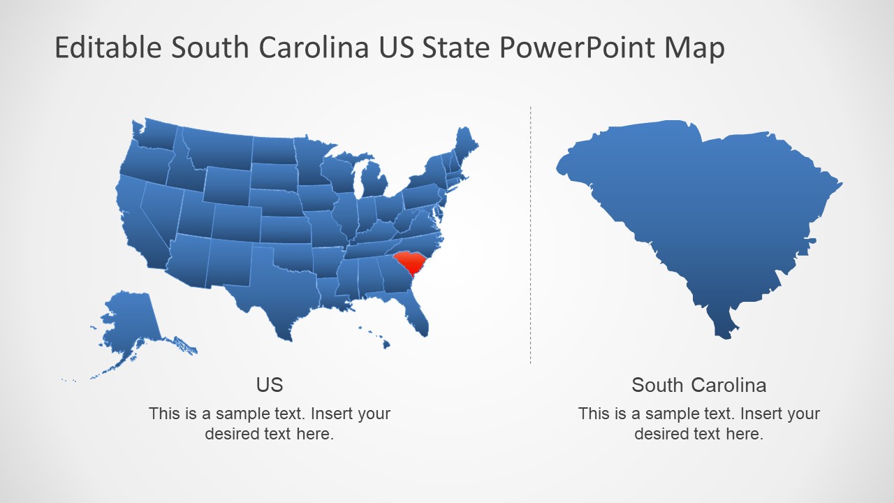 Highlight South Carolina in US Map