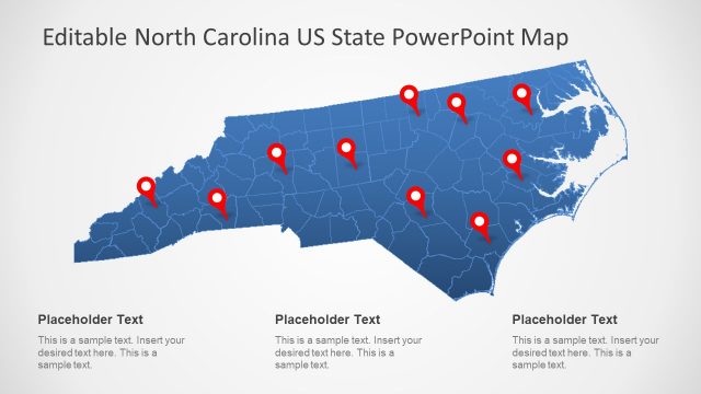 North Carolina US State PowerPoint Map