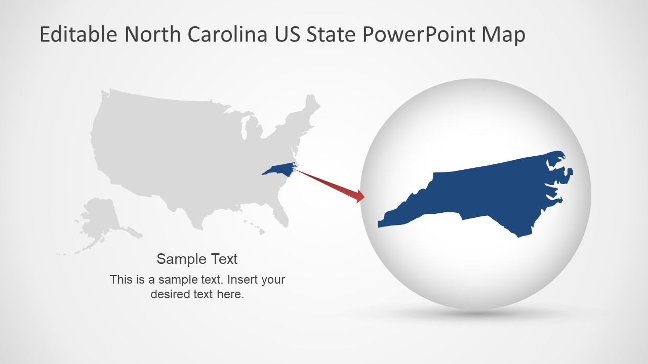 US Map with North Carolina
