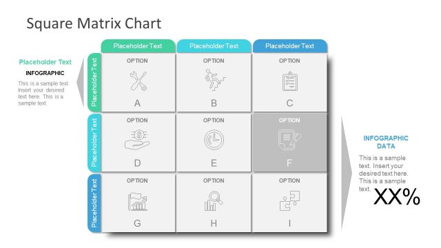 Square Matrix PowerPoint Template