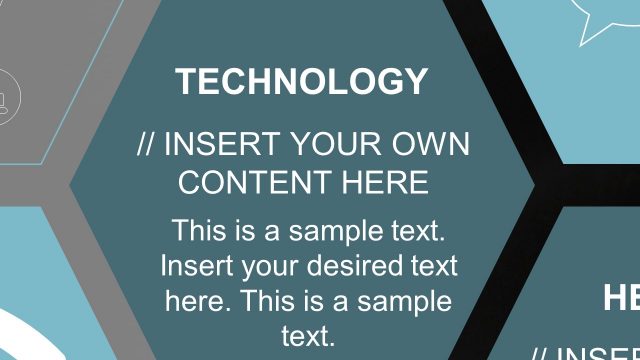 Technology Slide Hexagon Placeholder Template