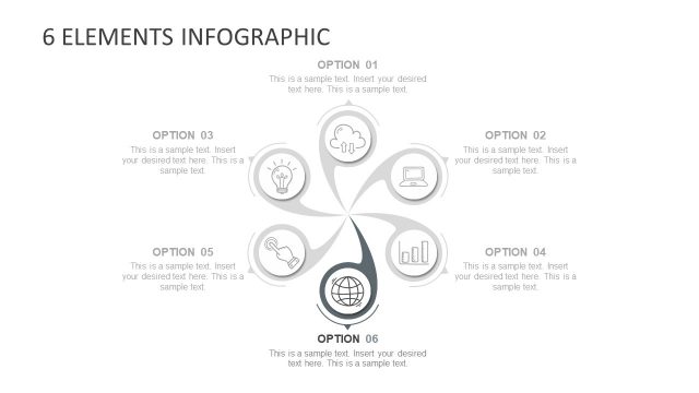 Infographic 6 Steps Twirl Template