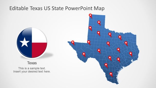 PowerPoint Flag Badge with Map