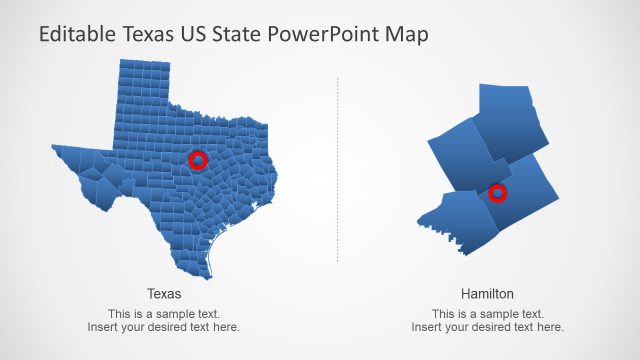 PowerPoint US Texas Map and Counties