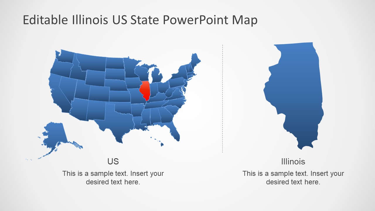 Illinois US State PowerPoint Map - SlideModel