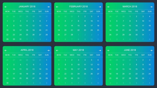 Infographic Modern Metrics Calendar PowerPoint