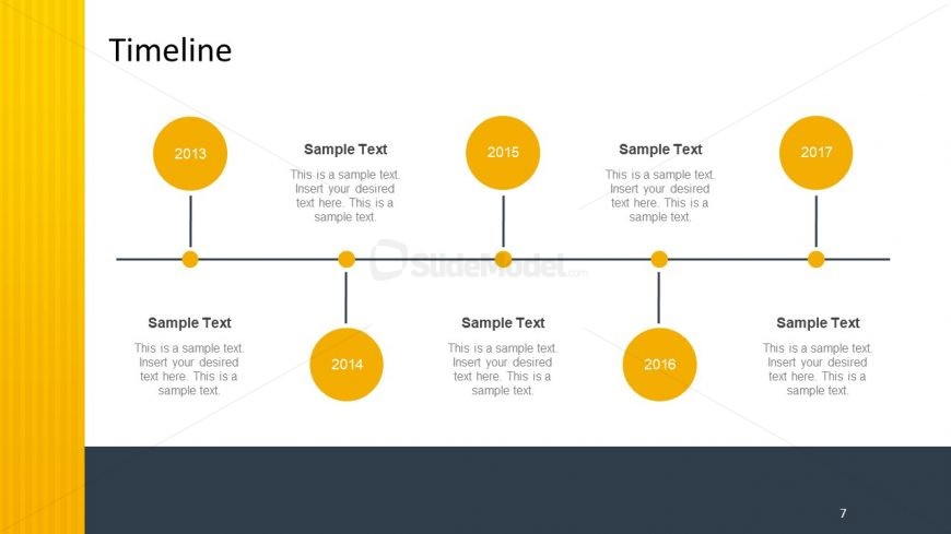 Horizontal Timeline Template with Poles