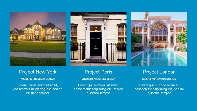 Three Content PowerPoint Real Estate