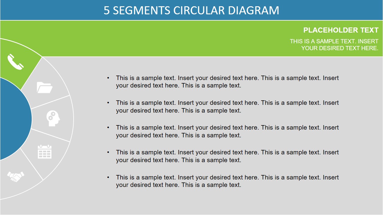 5 Stages Semi Circle PowerPoint Diagram - SlideModel