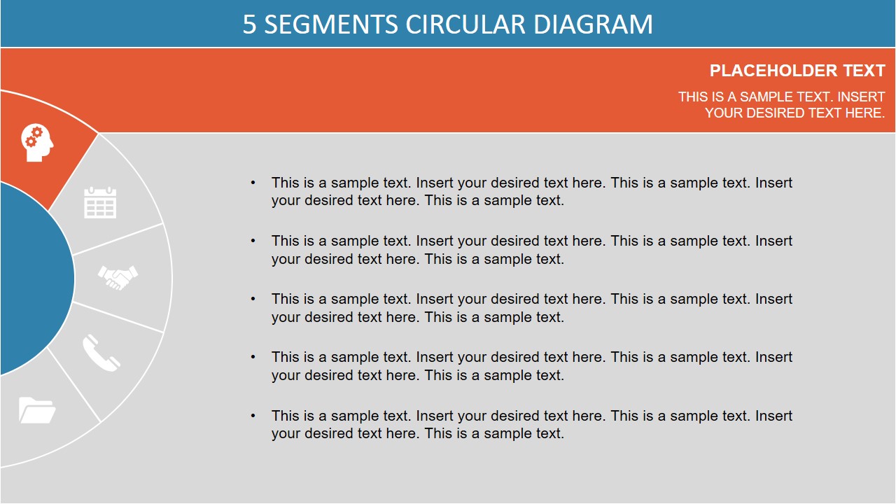 5 Stages Semi Circle PowerPoint Diagram - SlideModel