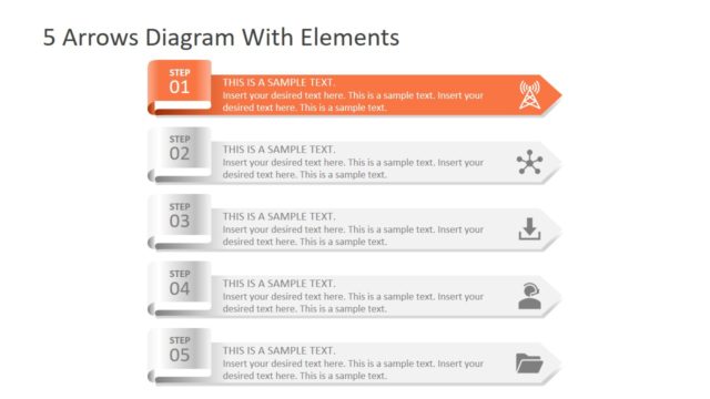 5 Steps Diagram of PowerPoint