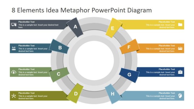 8 Elements Idea Metaphor PowerPoint Diagram